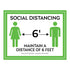 Maintain A Distance Of Six Feet Decal