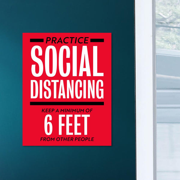 Practice Social Distancing Keep A Minimum Decal