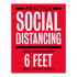 Practice Social Distancing Keep A Minimum Sign