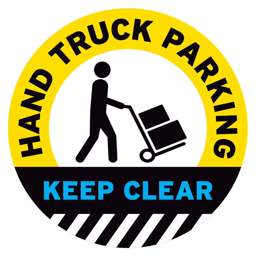 Hand Truck Parking Keep Clear Floor Decal