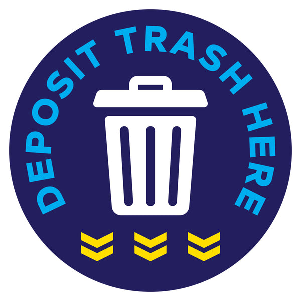Deposit Trash Here Floor Decal