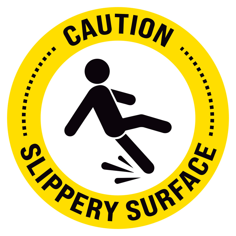 Caution Slippery Surface Floor Decal