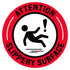 Attention! Slippery Surface Floor Decal