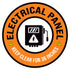Orange Electrical Panel Keep Clear 36 Inches Floor Decal