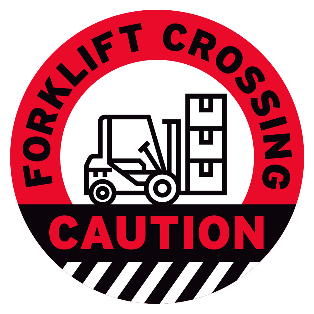 Forklift Crossing Floor Decal