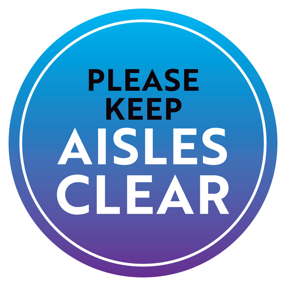 Please Keep Aisles Clear Floor Decal
