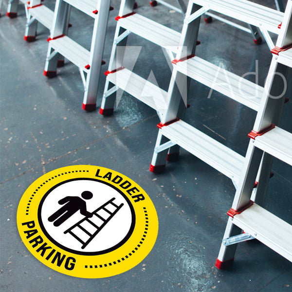 Yellow Ladder Parking Floor Decal