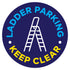 Blue Ladder Parking Keep Clear Floor Decal