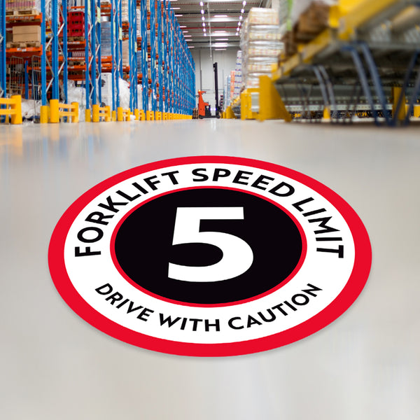 Forklift Speed Limit Floor Decal