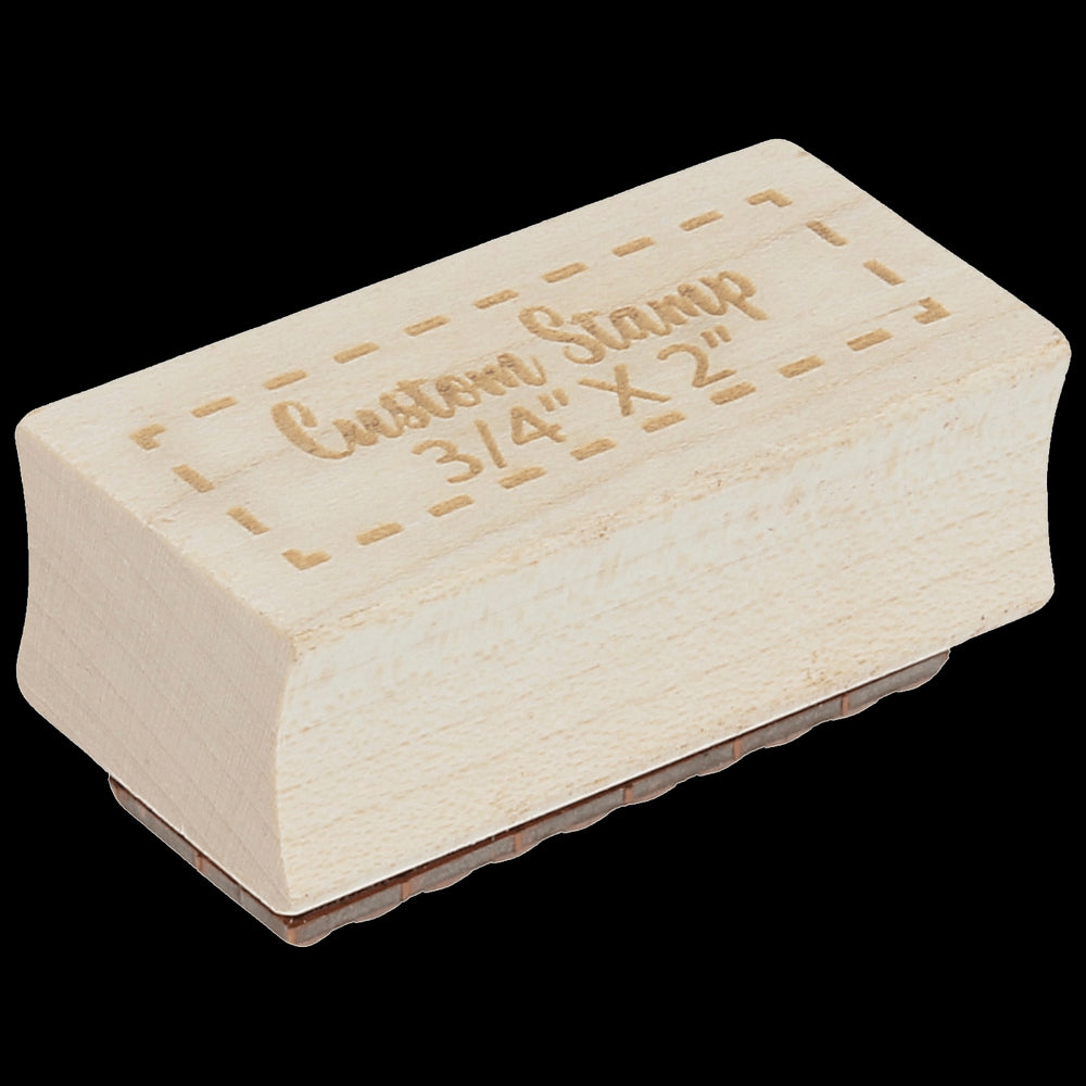 4 by 4 Wood Rubber Stamp –