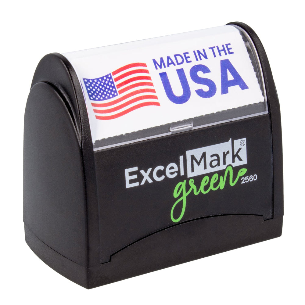 ExcelMark Green 2560 Pre-Inked Stamp | Made Entirely in America | ExcelMark
