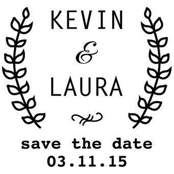 Save The Date Olive Branch Stamp